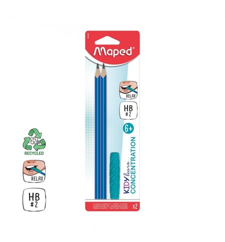 Lápis Grafite Nº2-HB Maped Kidy Learn Concentration 2un