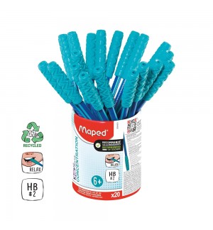 Lápis Grafite Nº2-HB Maped Kidy Learn Concentration Copo 20