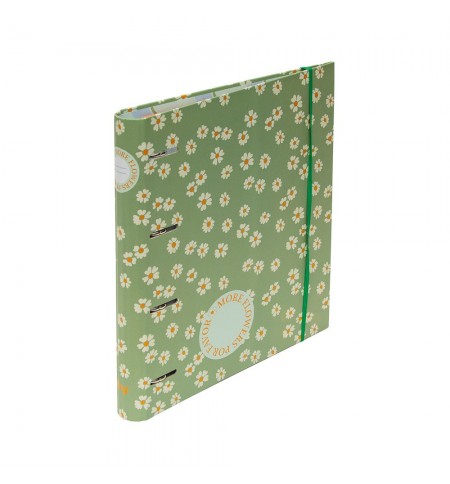 Dossier A4 FLOWERS Verde c/Recarga Pautado + Separadores 1un