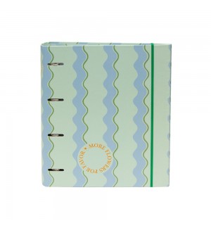 Dossier A4 FLOWERS Waves c/Recarga Pautado + Separadores 1un