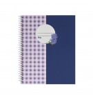 Caderno Espiral A4 Quadriculado PROVENCE Vichy 80Fls 1un