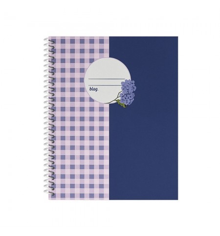 Caderno Espiral A4 Quadriculado PROVENCE Vichy 80Fls 1un