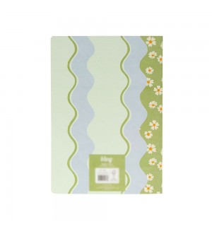 Caderno Agrafado A4 Quadriculado FLOWERS Verde 48Fls 1un