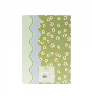 Caderno Agrafado A4 Quadriculado FLOWERS Waves 48Fls 1un