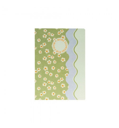 Caderno Agrafado A5 Pautado FLOWERS Waves 48Fls 1un