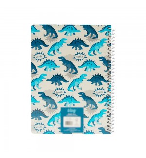 Caderno Espiral A4 Quadriculado DINO 80Fls 1un
