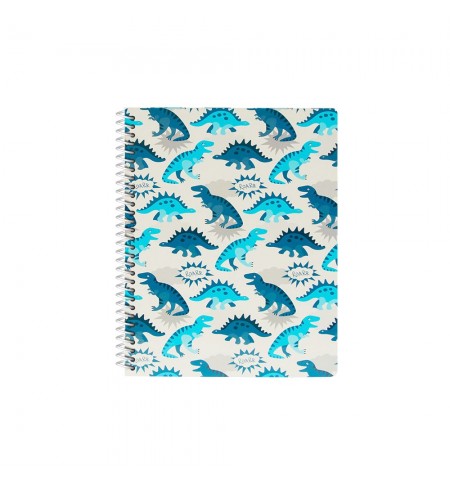 Caderno Espiral A5 Quadriculado DINO 80Fls 1un