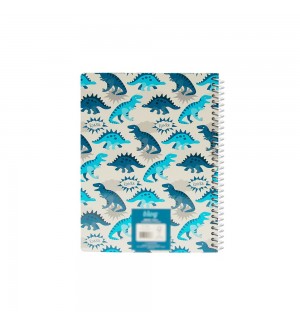 Caderno Espiral A5 Quadriculado DINO 80Fls 1un