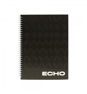 Caderno Espiral A4 Pautado ECHO Preto 80Fls 1un
