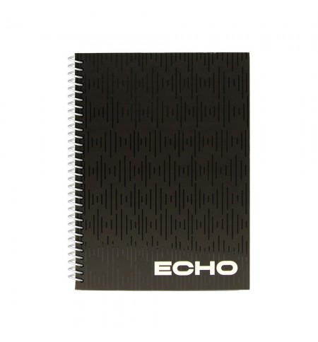 Caderno Espiral A4 Quadriculado ECHO Preto 80Fls 1un