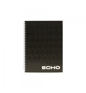 Caderno Espiral A5 Quadriculado ECHO Preto 80Fls 1un