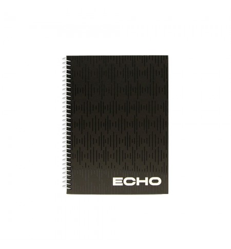 Caderno Espiral A5 Quadriculado ECHO Preto 80Fls 1un