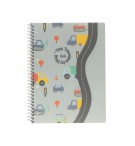 Caderno Espiral A4 Pautado PP PLAY ME Cars 80Fls 1un