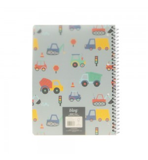 Caderno Espiral A4 Quadriculado PP PLAY ME Cars 80Fls 1un