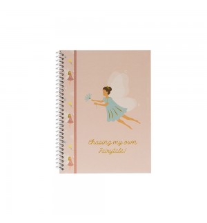 Caderno Espiral A5 Quadriculado FAIRIES Rose 80Fls 1un
