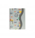 Caderno Espiral A5 Quadriculado PP PLAY ME Cars 80Fls 1un