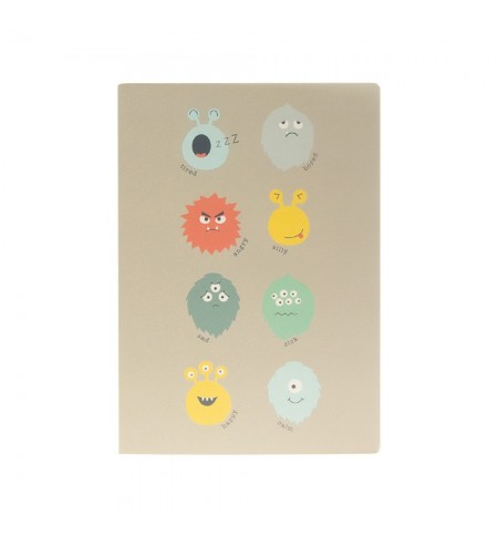 Caderno Agrafado A4 Pautado PP PLAY ME Monster 48Fls 1un