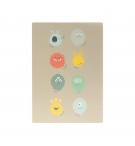 Caderno Agrafado A4 Quadriculado PP PLAY ME Monster 48Fls