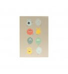 Caderno Agrafado A5 Quadriculado PP PLAY ME Monster 48Fls