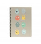 Caderno Espiral A4 Quadriculado PP PLAY ME Monster 80Fls 1un