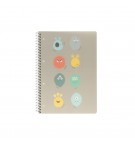 Caderno Espiral A5 Quadriculado PP PLAY ME Monster 80Fls 1un