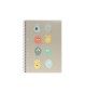 Caderno Espiral A5 Quadriculado PP PLAY ME Monster 80Fls 1un