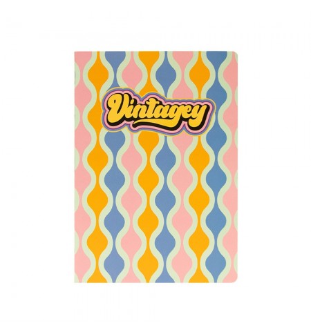 Caderno Agrafado A4 Pautado VINTAGEY Waves 48Fls 1un