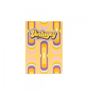 Caderno Agrafado A5 Pautado VINTAGEY Retro 48Fls 1un
