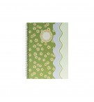 Caderno Espiral A5 Quadriculado FLOWERS Waves 80Fls 1un