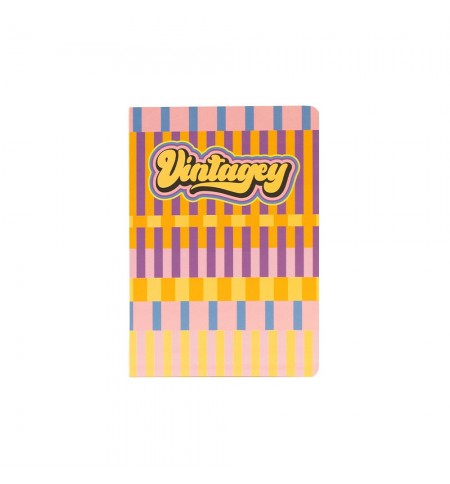 Caderno Agrafado A5 Quadriculado VINTAGEY Stripes 48Fls 1un