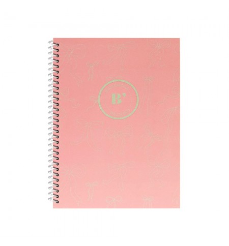 Caderno Espiral A4 Pautado LACES Rosa 80Fls 1un