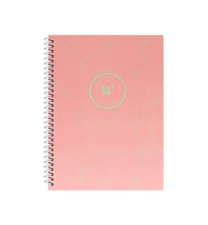 Caderno Espiral A4 Quadriculado LACES Rosa 80Fls 1un