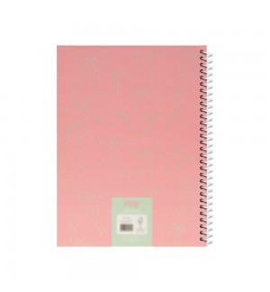 Caderno Espiral A4 Quadriculado LACES Rosa 80Fls 1un