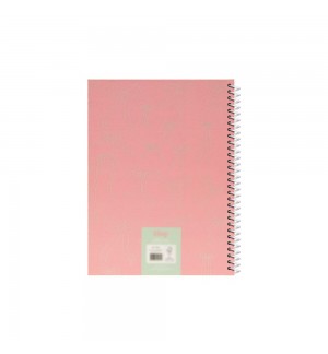 Caderno Espiral A5 Pautado LACES Rosa 80Fls 1un