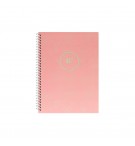 Caderno Espiral A5 Quadriculado LACES Rosa 80Fls 1un