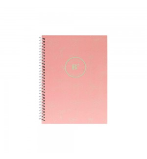 Caderno Espiral A5 Quadriculado LACES Rosa 80Fls 1un