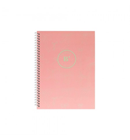 Caderno Espiral A5 Quadriculado LACES Rosa 80Fls 1un