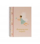 Caderno Espiral A4 Quadriculado FAIRIES Rose 80Fls 1un