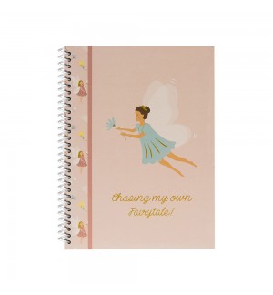 Caderno Espiral A4 Quadriculado FAIRIES Rose 80Fls 1un