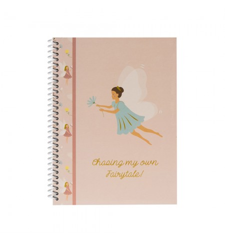 Caderno Espiral A4 Quadriculado FAIRIES Rose 80Fls 1un