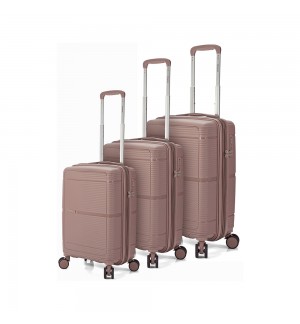 Malas Viagem com Trolley Cabine Média Grande PP Bege 3un