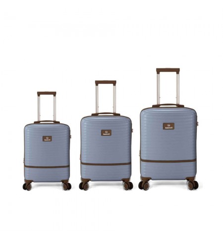 Malas Viagem com Trolley Cabine Média Grande Azul 3un