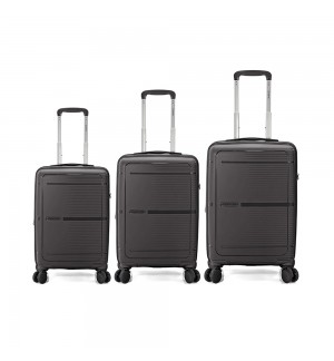 Malas Viagem com Trolley Cabine Média Grande PP Preto 3un