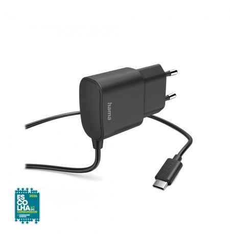 Carregador USB-C 12W Cabo 1m Preto