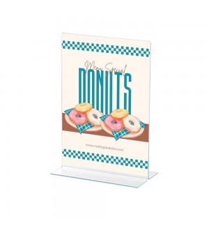 Expositor Porta Precos Acrilico 2 Face A5 em T