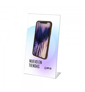 Expositor Suporte Porta Folhetos Acrilico 10x21,2cm em L