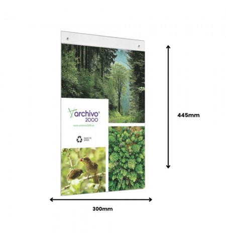 Expositor Parede 300x445x2mm A3 Vertical