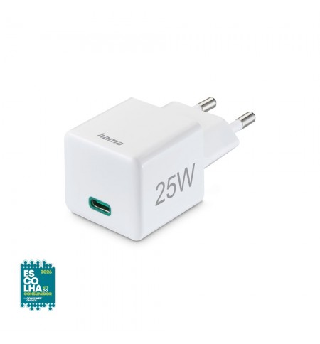 Carregador USB-C PD/QC 25W Rápido Mini-charger Branco