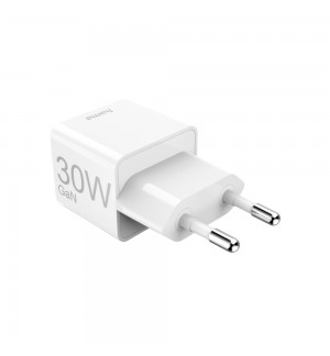 Carregador USB-C PD/QC/GaN 30W Rápido Mini-charger Branco