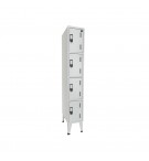 Cacifos Metálicos Simples 4 Cacifos 300x500x1900mm Cinza